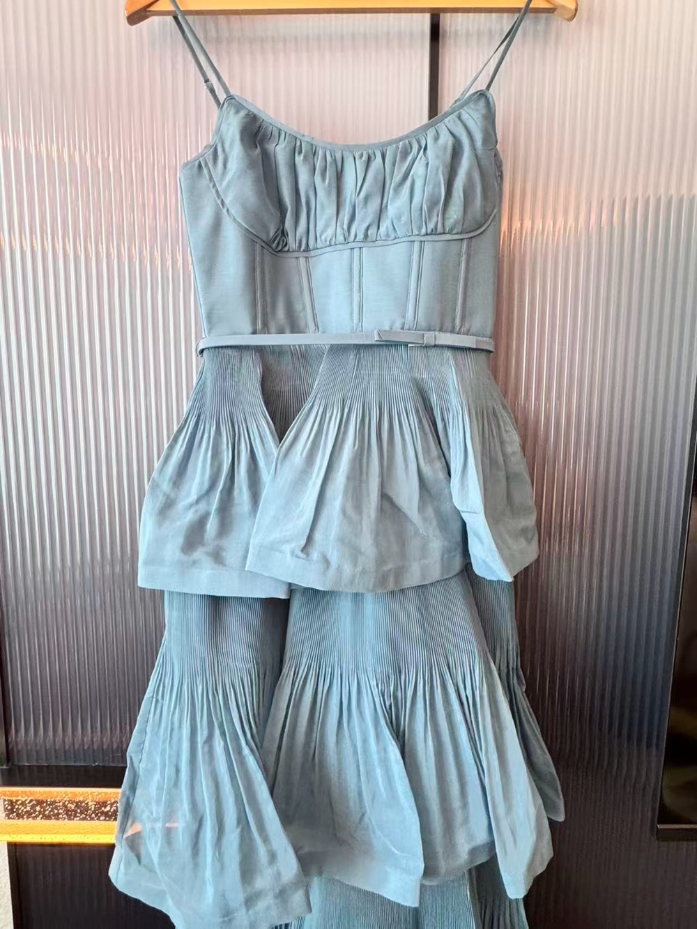 Zimmermann Tiered Midi Dress in Dusty Blue size 0 - Picture 10 of 12